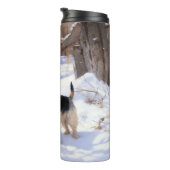 Bouteilles Isothermes Fil Fox Terrier Laisser neiger Noël (Tourné sur la droite)