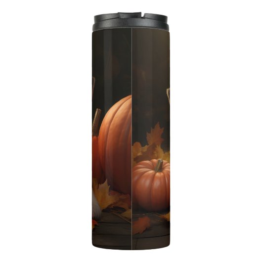 Bouteilles Isothermes Fil Fox Terrier Puppy Automne Citrouille de plaisi (Dos)