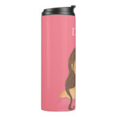 Bouteilles Isothermes Fille à la marguerite robe rose (Tourné sur la gauche)