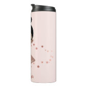 Bouteilles Isothermes Fille afro-américaine Ballerina avec fleur, rose (Tourné sur la droite)