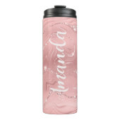 Bouteilles Isothermes Fille Blush Rose Parties scintillant Or Monogramme (Devant)
