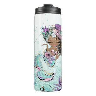 Bouteilles Isothermes *~* Fille Glam Sirène Parties scintillant Tortue d