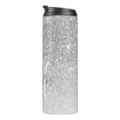 Bouteilles Isothermes Fille Parties scintillant Argent Blush Nom du mono (Tourné sur la droite)