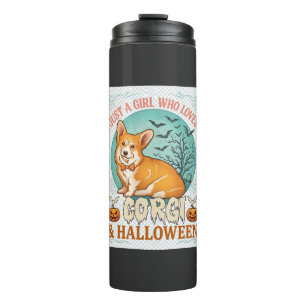 Bouteilles Isothermes Fille qui aime les citrouilles d'Halloween Corgi C