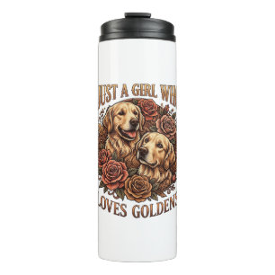 Bouteilles Isothermes Fille qui aime simplement les roses pour chiens Go