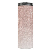 Bouteilles Isothermes Fille Rose Parties scintillant or Blush Monogramme (Dos)