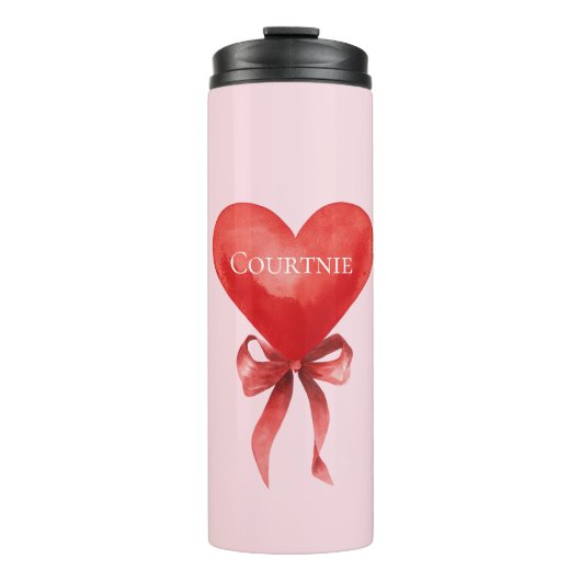 Bouteilles Isothermes Fille Rose Rouge Coeur Bow