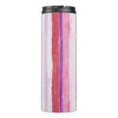 Bouteilles Isothermes Fille violet rose rose rouge rayures Noël (Dos)