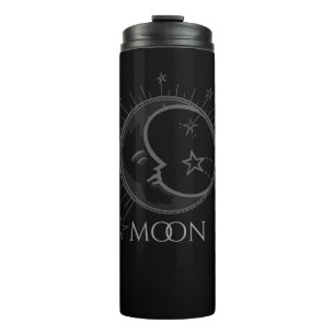 Bouteilles Isothermes Fiole Éclectique de Lune [NOM] Nom Personnalisé