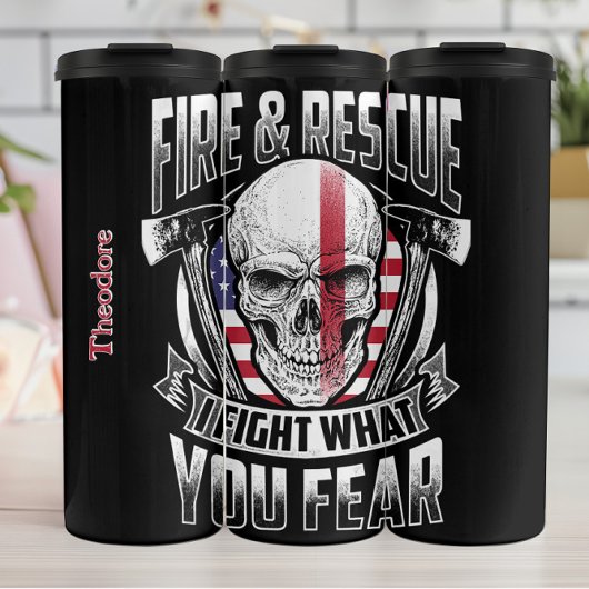Bouteilles Isothermes Fire Rescue Skull Design