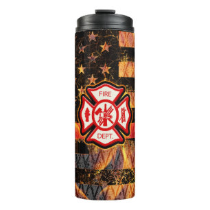 Bouteilles Isothermes Firefighter Cross and Flames