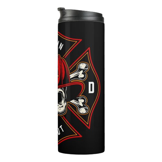 Bouteilles Isothermes Firefighter Skull Maltese Cross (Tourné sur la droite)