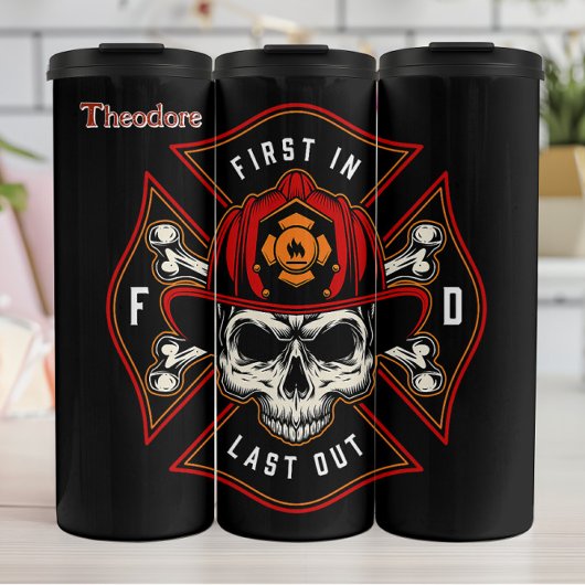 Bouteilles Isothermes Firefighter Skull Maltese Cross