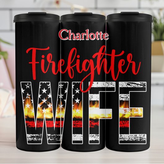 Bouteilles Isothermes Firefighter Wife Flames Thin Line