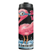 Bouteilles Isothermes Flamant rose avec lunettes Stay Wet (Devant)