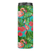 Bouteilles Isothermes Flamant rose et aquarelle du jardin tropical (Dos)