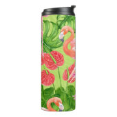 Bouteilles Isothermes Flamant rose et plantes tropicaux (Tourné sur la gauche)
