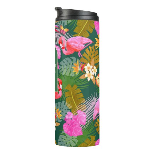 Bouteilles Isothermes Flamant rose Garden Vert foncé (Tourné sur la droite)