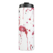Bouteilles Isothermes Flamant rose motif aquarelle, design dynamique. (Devant)