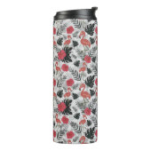 Bouteilles Isothermes Flamant rose motif sans couture avec arrière - pla (Tourné sur la gauche)