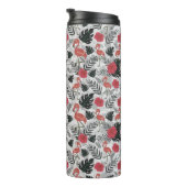 Bouteilles Isothermes Flamant rose motif sans couture avec arrière - pla (Tourné sur la droite)