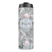 Bouteilles Isothermes Flamant rose Orchidée Tropical Motif Grey ID868 (Devant)