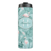 Bouteilles Isothermes Flamant rose Orchidée Tropical Motif Turquoise ID8 (Devant)