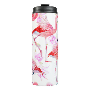 Bouteilles Isothermes Flamant rose Rose : Aquarelle Oiseau Floral