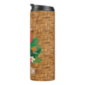 Bouteilles Isothermes Flamant rose rose personnalisé imprimé en osier fl (Tourné sur la droite)