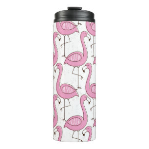 Bouteilles Isothermes Flamant rose sans couture motif, design exotique v