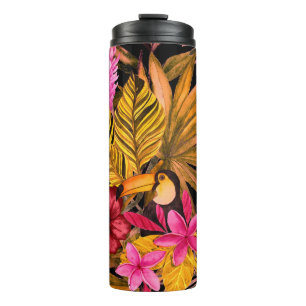 Bouteilles Isothermes Flamant rose tropical : Hibiscus Motif d'été