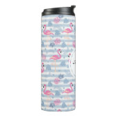 Bouteilles Isothermes Flamant rose Whimsical et ananas Motif Monogramme (Tourné sur la gauche)
