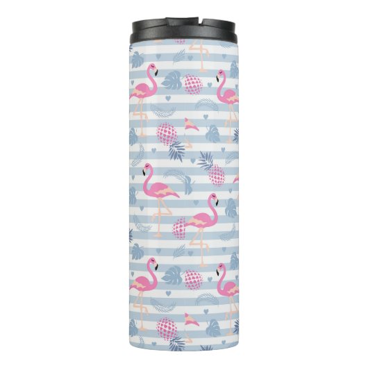 Bouteilles Isothermes Flamant rose Whimsical et ananas Motif Monogramme (Dos)