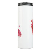 Bouteilles Isothermes Flamants roses aquarelle, Design élégant. (Dos)