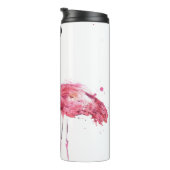 Bouteilles Isothermes Flamants roses aquarelle, Design élégant. (Tourné sur la droite)