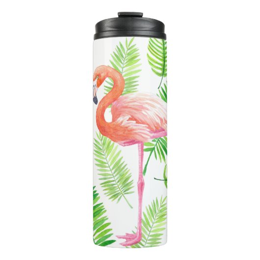 Bouteilles Isothermes Flamants roses et feuilles tropicaux (Devant)
