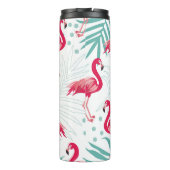 Bouteilles Isothermes Flamingo tropical et feuille, motif d'été. (Dos)