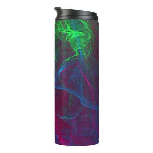 Bouteilles Isothermes Flammes fractales Abstraites rose violet bleu vert (Tourné sur la droite)