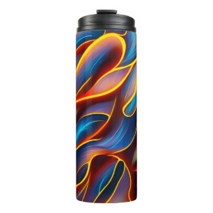 Bouteilles Isothermes Flammes rouges bleues Abstraites