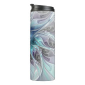 Bouteilles Isothermes Fleur Abstraite Fractale Moderne Avec Bleu (Tourné sur la droite)