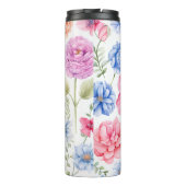 Bouteilles Isothermes Fleur aquarelle de nom personnalisé (Dos)