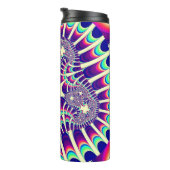 Bouteilles Isothermes Fleur arc-en-ciel rétro (Tourné sur la droite)