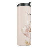 Bouteilles Isothermes Fleur de blush crème rose (Tourné sur la gauche)