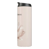 Bouteilles Isothermes Fleur de blush crème rose (Tourné sur la droite)