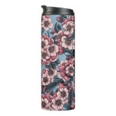 Bouteilles Isothermes Fleur de cerisier rose et bleu (Tourné sur la droite)
