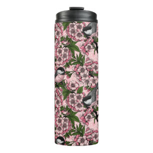 Bouteilles Isothermes Fleur de cerisiers et poulets roses