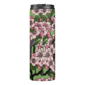 Bouteilles Isothermes Fleur de cerisiers et poulets verts (Dos)