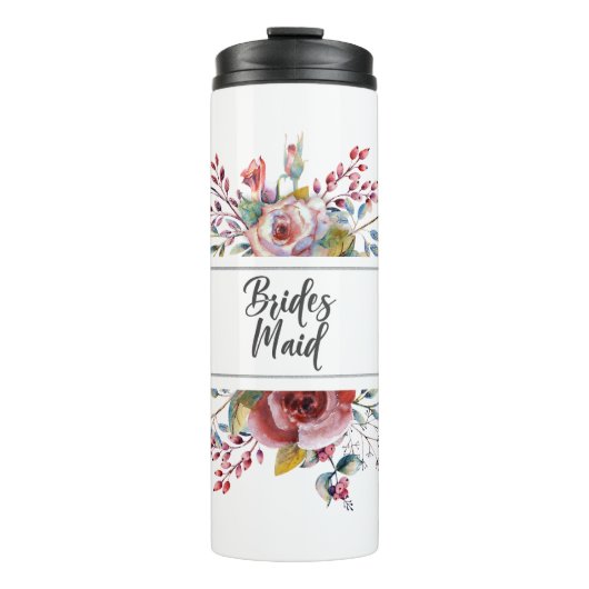 Bouteilles Isothermes Fleur de femme de ménage rose pâle (Devant)