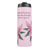 Bouteilles Isothermes Fleur de lys rose clair en fleurs (Devant)