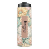 Bouteilles Isothermes Fleur de naissance personnalisée en avril 16 oz (Devant)